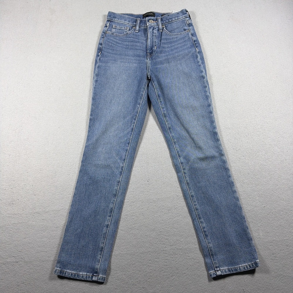 Banana Republic Jeans Womens 25 Medium Blue Ultra High Rise Slim Straight Denim